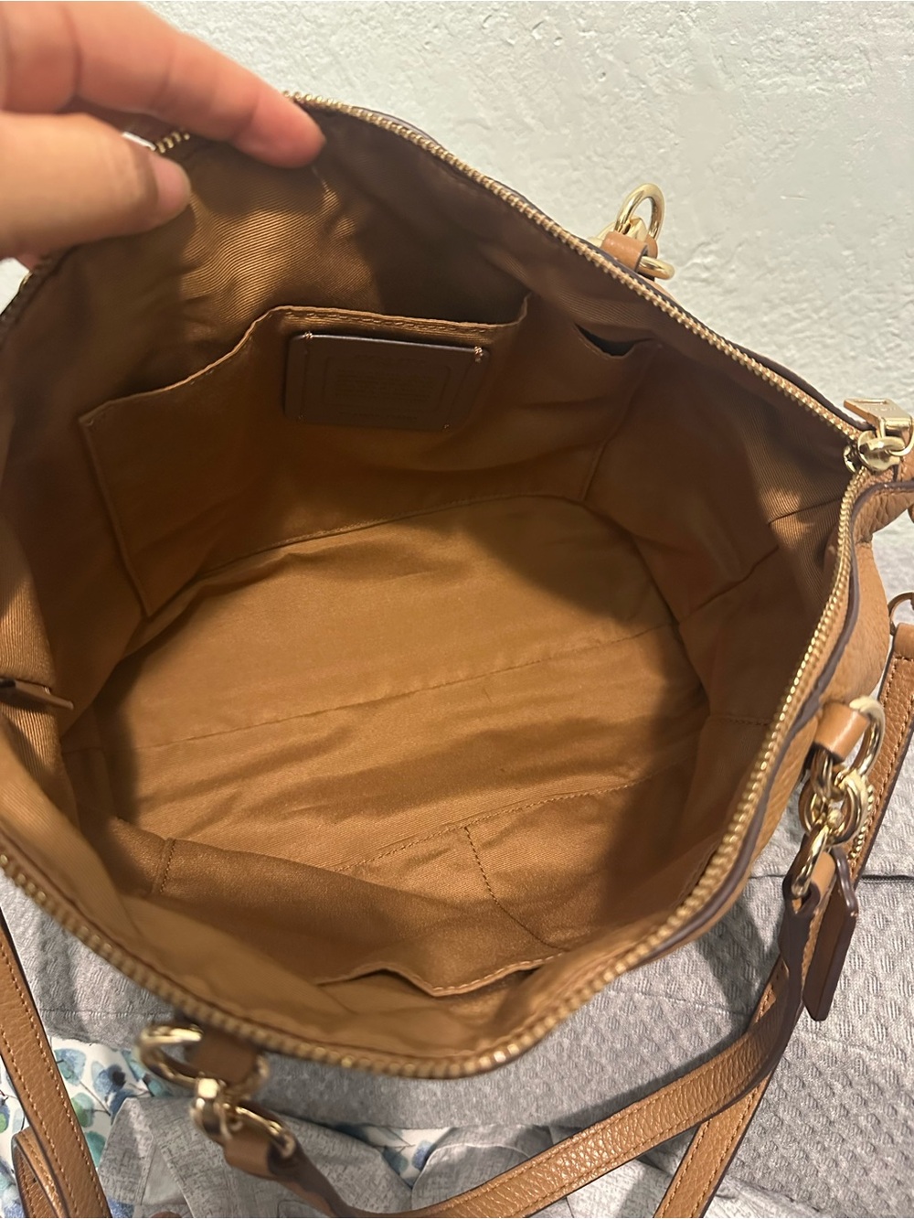 Coach Cognac/Tan Leather Satchel and Wallet Set - Picture 7 of 12